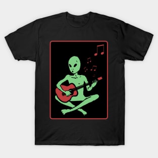 alien playing guitar T-Shirt
